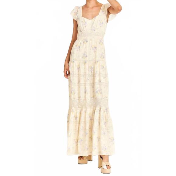 NEW LOVESHACKFANCY women's melinda dress in lavender whispy
